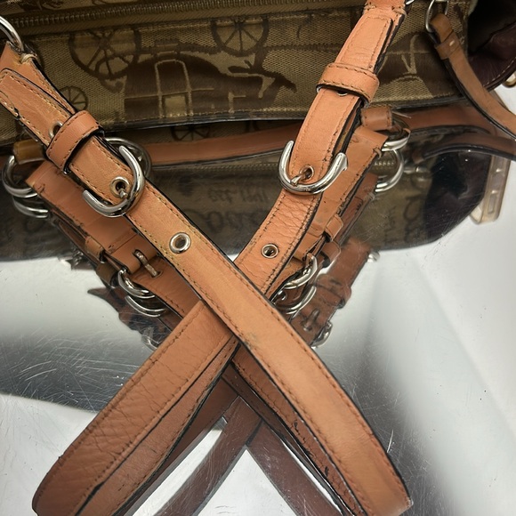 Authentic Coach horse and carriage print canvas bag - Picture 12 of 16